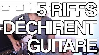 🎸 5 RIFFS QUI DÉCHIRENT À LA GUITARE chords