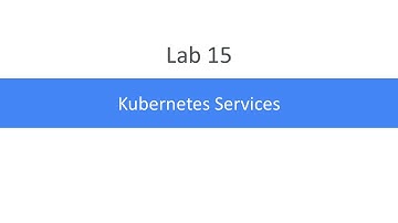 Lab 15 Kubernetes Services