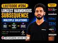 Longest Harmonious Subsequence | 594 | LeetCode | Problem Solving | Edrealm 💡| Python Solution |
