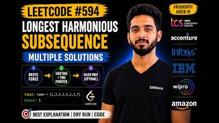 Longest Harmonious Subsequence | 594 | LeetCode | Problem Solving | Edrealm 💡| Python Solution |