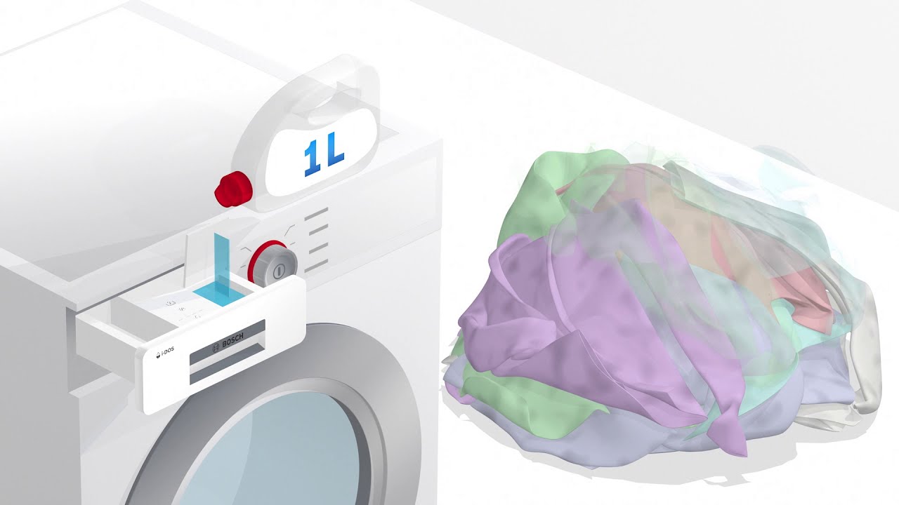 samlet set forbundet middelalderlig Bosch vaskemaskine med automatisk dosering i-DOS 2.0. Perfekt rent vasketøj  og spar samtidig. - YouTube