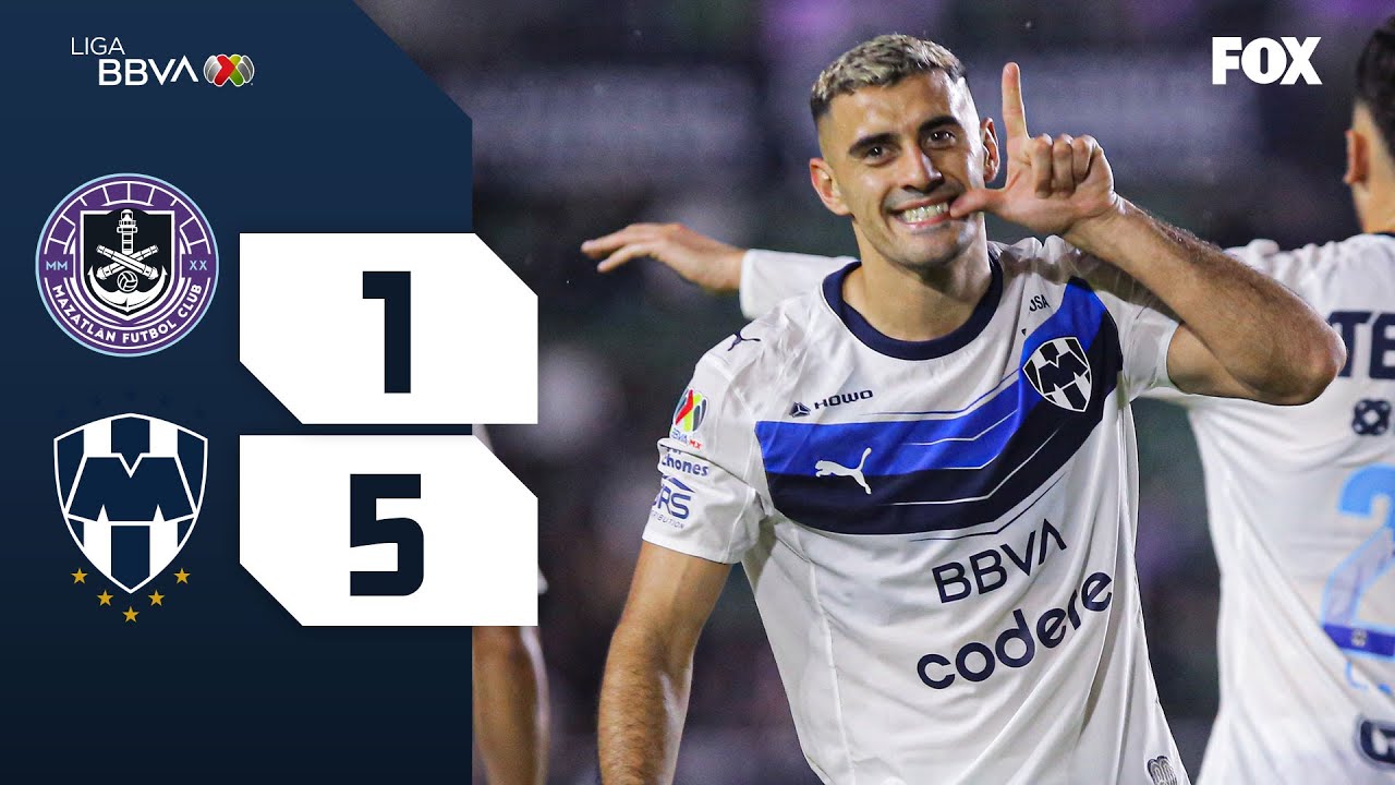 MAZATLÁN 1-5 MONTERREY | RESUMEN | LIGA MX | CLAUSURA 2026 | JORNADA 3