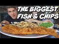 CRAZY ENGLISH FISH & CHIPS CHALLENGE! British Pub Food | MAN VS FOOD