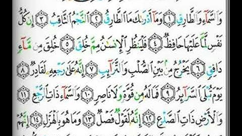 سورة الطارق بصوت القارئ الأستاذ محيي الدين أبو العلا