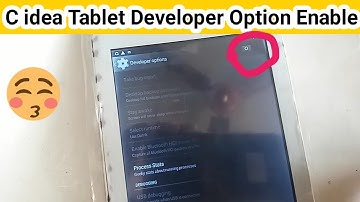 Cidea Tablet phone Developer option Enable
