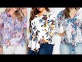 outstanding running plus size women regular fit floral print casual wear blouse shirts top designs