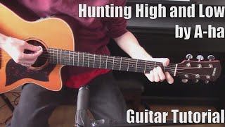 Hunting High and Low by A-ha (Guitar Tutorial with the isolated vocals by A-ha)