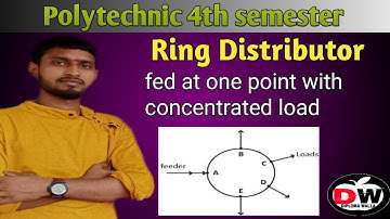 Ring distributor। fed at one point with concentrated load। dc distributor।