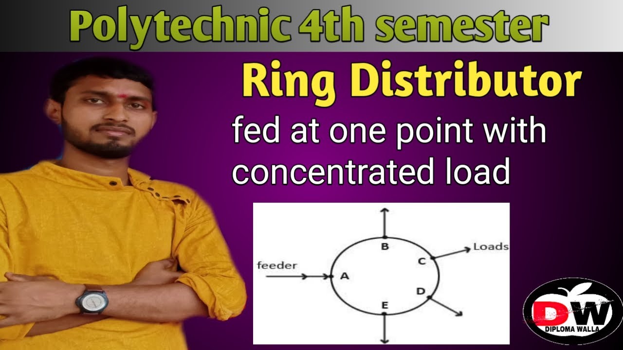 Ring distributor। fed at one point with concentrated load। dc