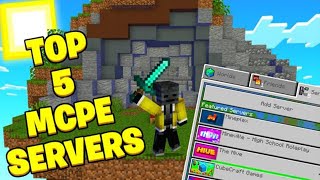Top 5 BEST MCPE Servers! Factions, SkyBlock, Prisons, Minigames (Minecraft Bedrock Edition) #Shorts