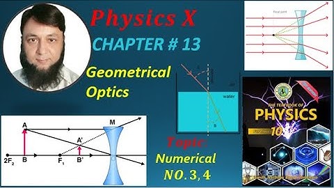 GEOMETRICAL OPTICS. PHYSICS CLASS X, NUMERICAL NO. 5,6, CHAPTER NO.13