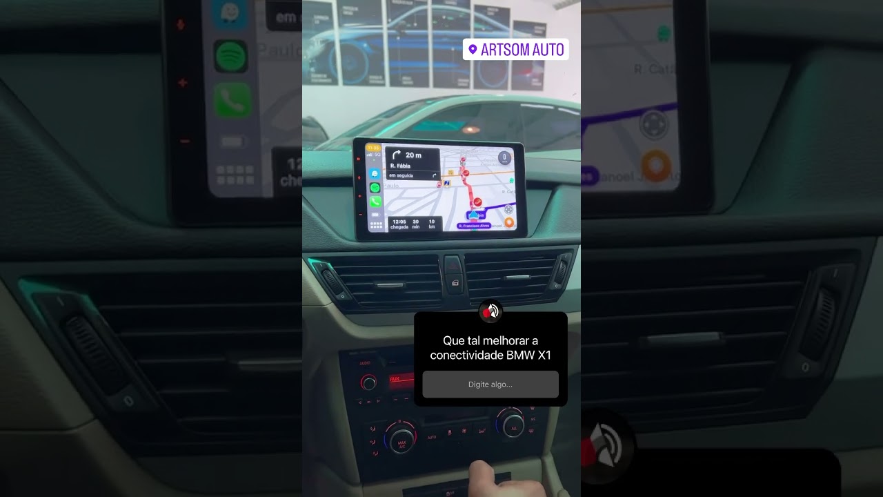 Bmw X1 | 2014 - Sistema de Mídia 9” Full + CarPlay e Android Auto sem fio. 📲🛜