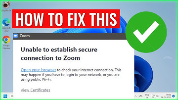 HOW TO FIX UNABLE TO ESTABLISH SECURE CONNECTION TO ZOOM (3 Minutes Fixed)