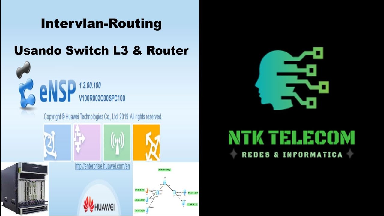 huawei ensp 👩‍💻Inter-vlan Routing (Router-on-a-Stick) - YouTube