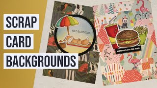 SCRAP CARD BACKGROUND//How to create card backgrounds with leftover card