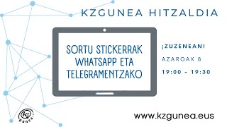 KZguneako hitzaldiak | SORTU STICKERRAK WHATSAPP ETA TELEGRAMENTZAKO screenshot 3