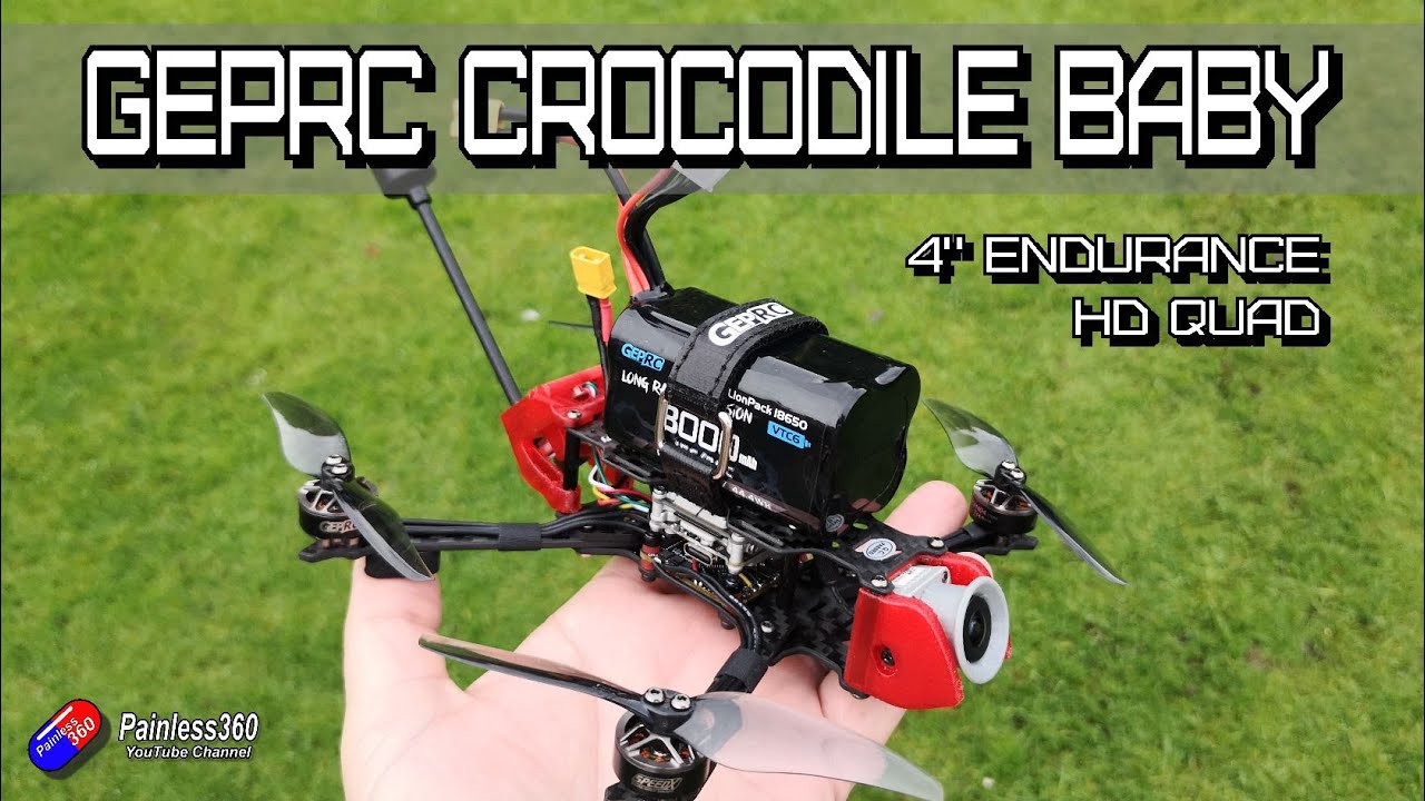 GEPRC Crocodile Baby: 4" HD Quad with almost 30 mins flight time! - YouTube