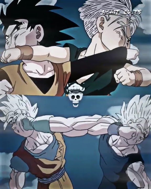 Goten vs Trunks referência Goku vs Vegeta ☠️💀 #goku #vegeta #goten #trunks #dbz