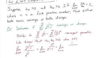 Sec. 11.4 The Limit Comparison Test