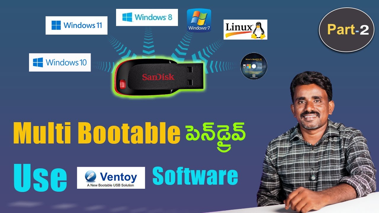 how to multi bootable pendrive create using ventoy/Telugu boy Ashok