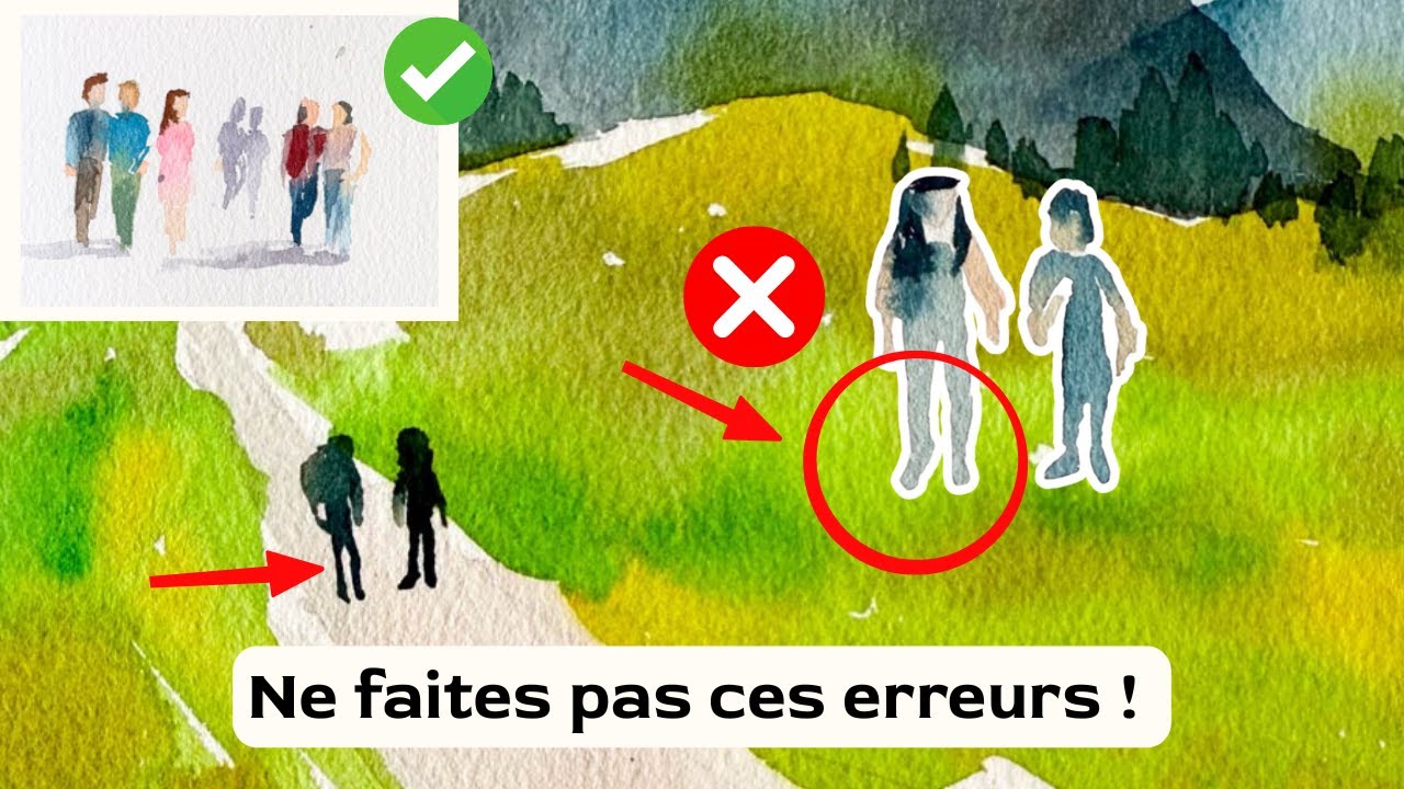 Personnages à l’aquarelle : je teste pour la 1ère fois 😰! (+ astuces anti-galère !)