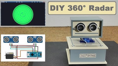 360° Arduino radar with 2xHC-SR04 sensors
