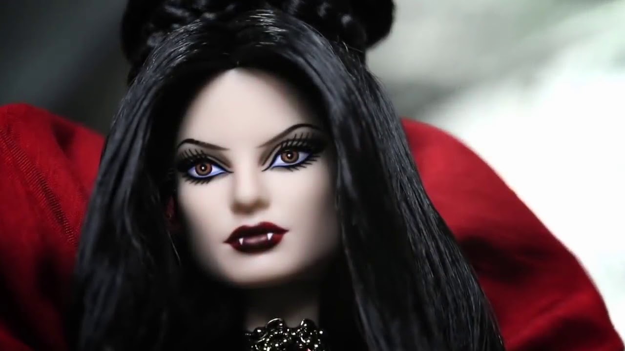 VAMPIRE BARBIE Doll Review Haunted Beauty Gold Label Limited Edition Barbie Doll YouTube