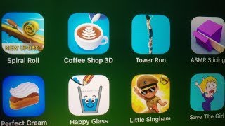 Spiral Roll,Coffee Shop 3D,Tower Run,ASMR Slicing,Perfect Cream,Happy Glass,Little Singham screenshot 2