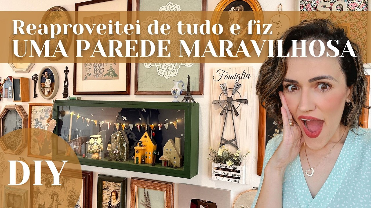 Reaproveitando molduras velhas para decorar? DIY PAREDE DE MEMÓRIAS AFETIVAS