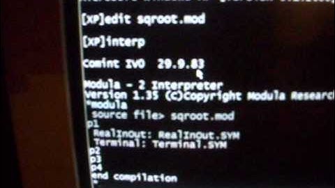 Modula-2 Program calculating square roots.