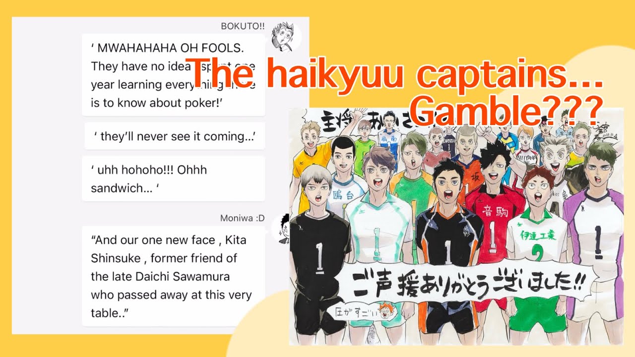 Gambling with the Captains… || Haikyuu Skit || Haikyuu text video