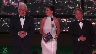 Selena Gomez with Steve Martin and Martin Short at the #Emmys2022.