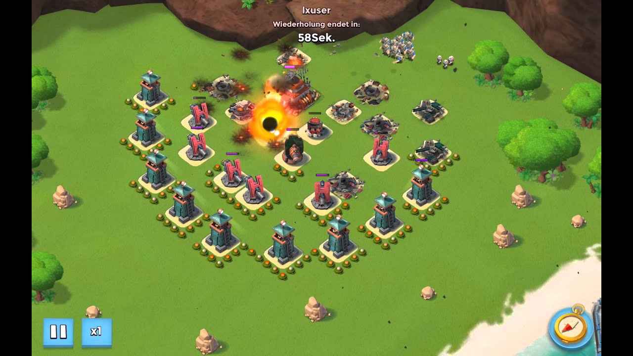 How To Beat Hammerman's HQ LVL 50 Loseless Boom Beach SO EASY