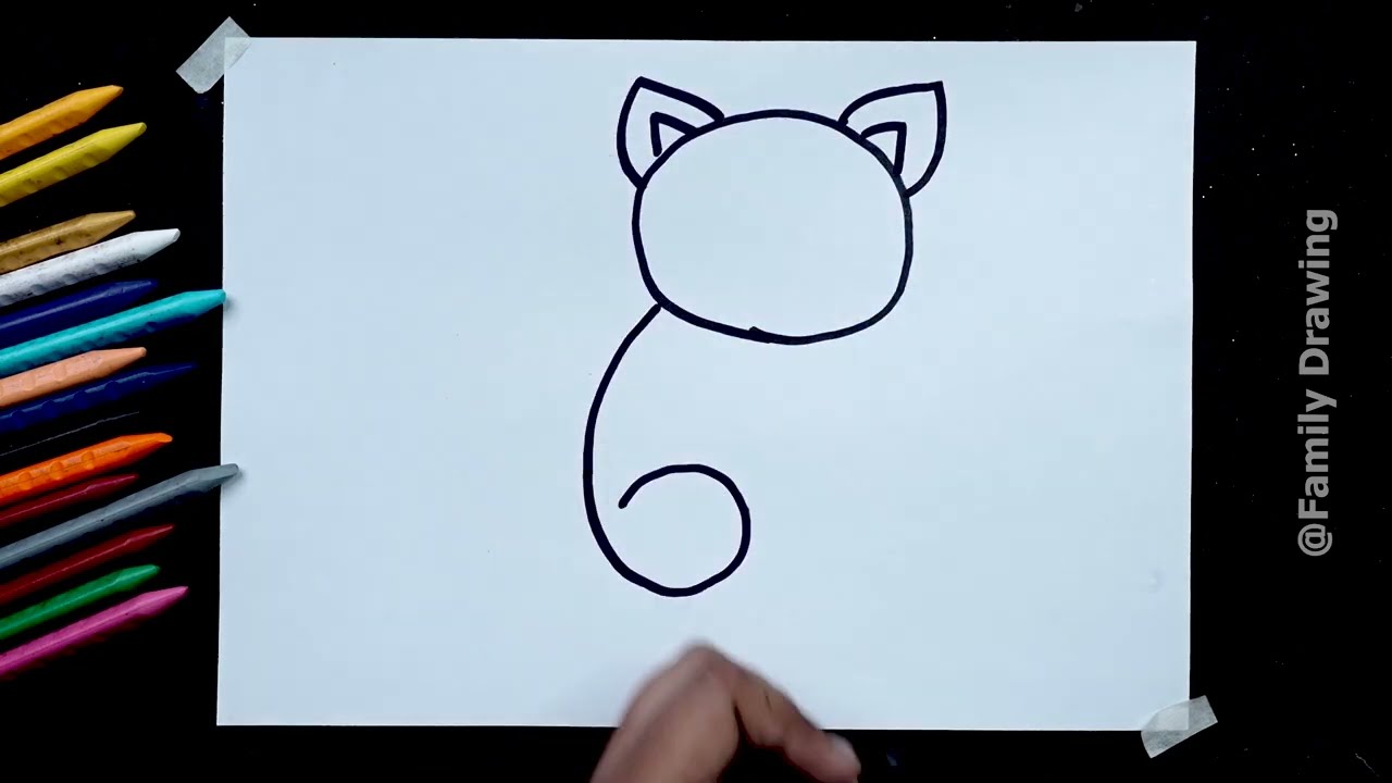 How To Draw Cat Drawing From 6 Number | Step To Step Easy Drawing  For Beginners
