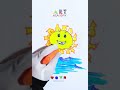 Easily draw the sun over the sea waves in a cartoon form | Arts Academy