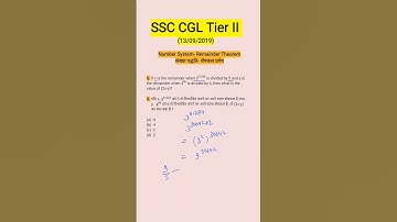 Remainder Theorem (शेषफल प्रमेय)  l Number System ((संख्या पद्धति) l SSC CGL Tier 2 PYQ 2019