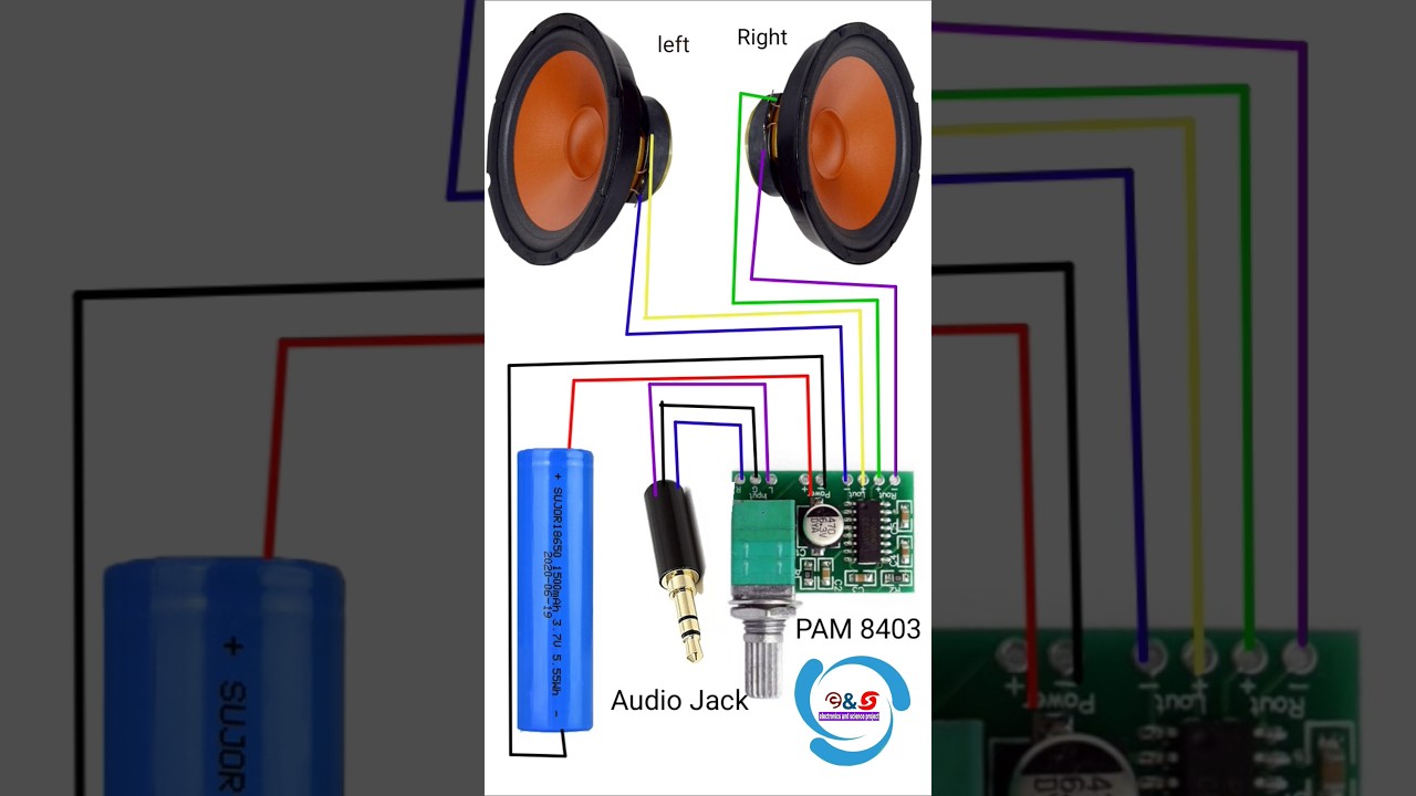 PAM8403 Mini Amplifier with Volume Control 🔊 