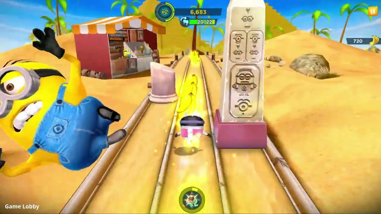 Renfield Minion runs inTop Bananas Room! Despicable Me Minion Rush IOS Gameplay FHD