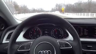 Pushing the new audi a4 to its limits on some beautifully curvy
country roads.