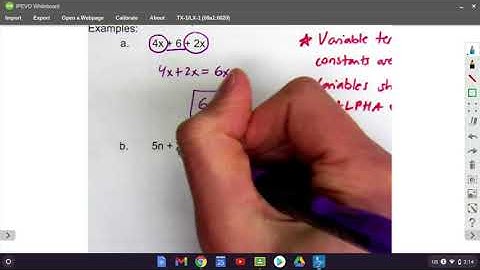 Simplifying Algebraic Expressions Notes Video