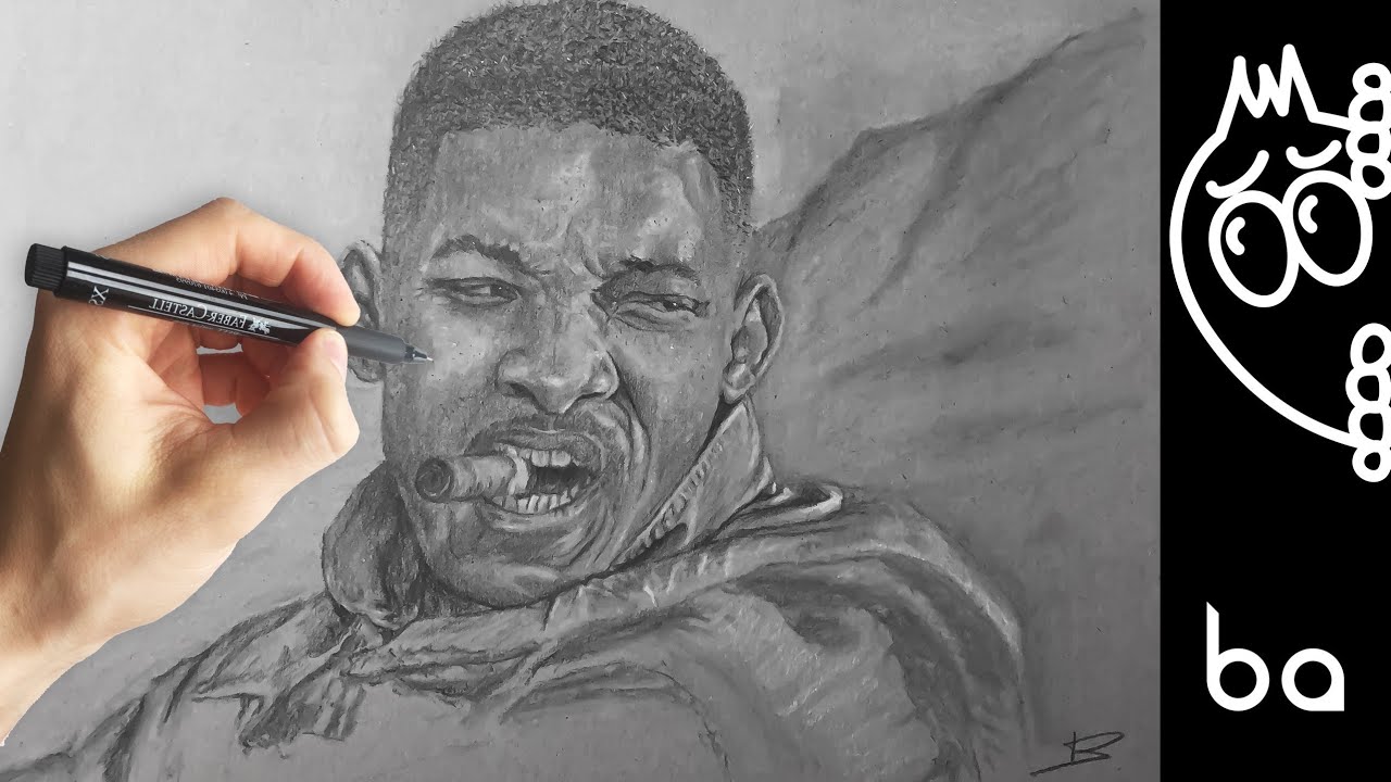 Will Smith Drawing  Speed art YouTube