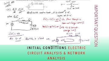 ECA important questions on initial conditions #circuitanalysis #networkanalysis #vtuimpquestions