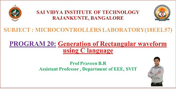 Program 20 : To Generate rectangular waveform using  C language
