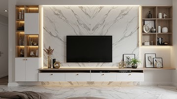 200+ Modern TV Wall Unit Ideas 2025 | Floating Cabinet Designs & Stylish Living Room Inspiration