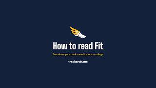 How to read Fit on TrackCruit: see where your marks would score in college