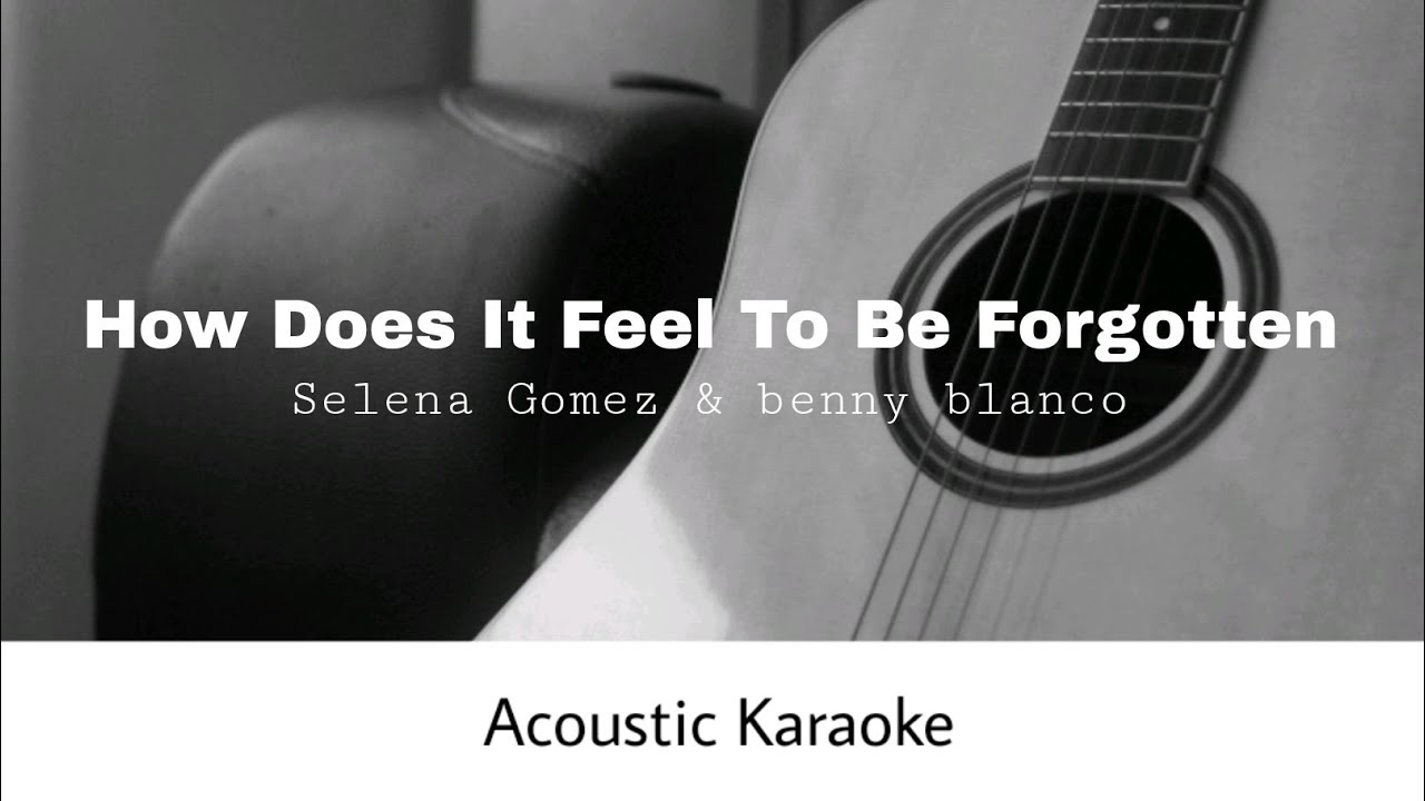 Selena Gomez & benny blanco - How Does It Feel To Be Forgotten (Acoustic Karaoke)
