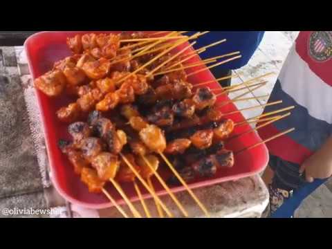Malaysia Street Food in Sabah North Borneo | Tanjung Aru Beach | BBQ ...