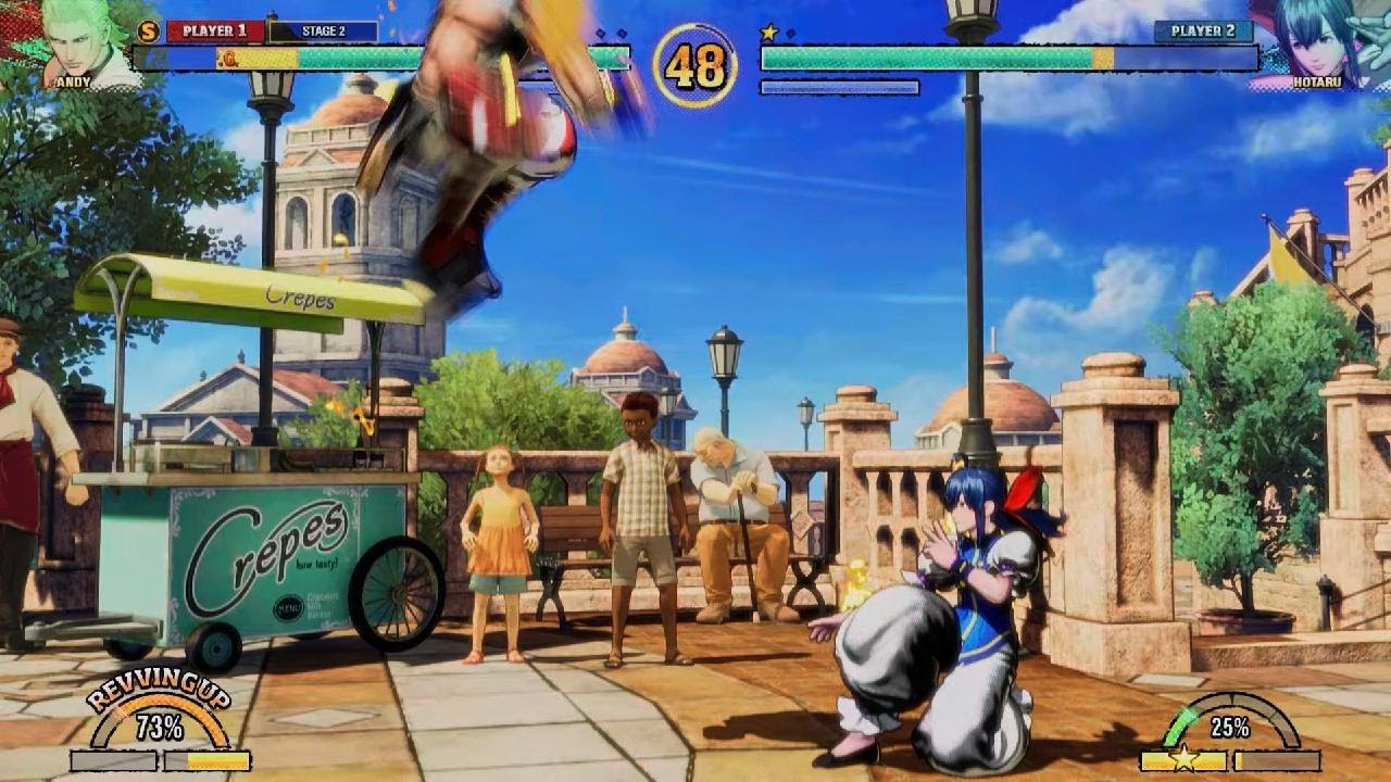 FATAL FURY: City of the Wolves Arcade mode with Andy Bogard CPU Lv.5 Stage 8 for nightmare geese.