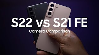 Samsung Galaxy S22 vs S21 FE  Camera Comparison | Snapdragon vs Exynos