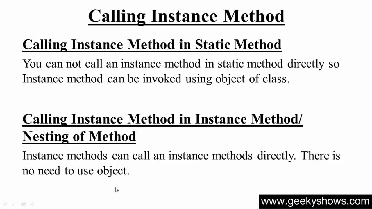Instance method